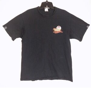 Mikes Diner Route 66 Hot Rod Graphic 100% Cotton T Shirt Black Mens Size Medium